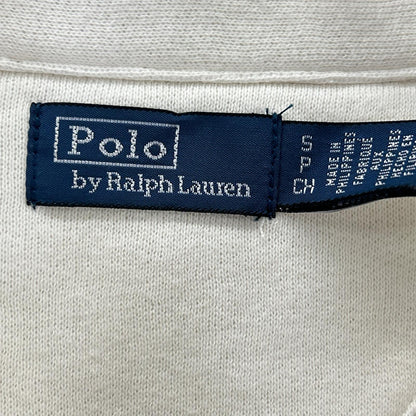 POLO RALPH LAUREN White Logo Fleece Quarter-Zip Top