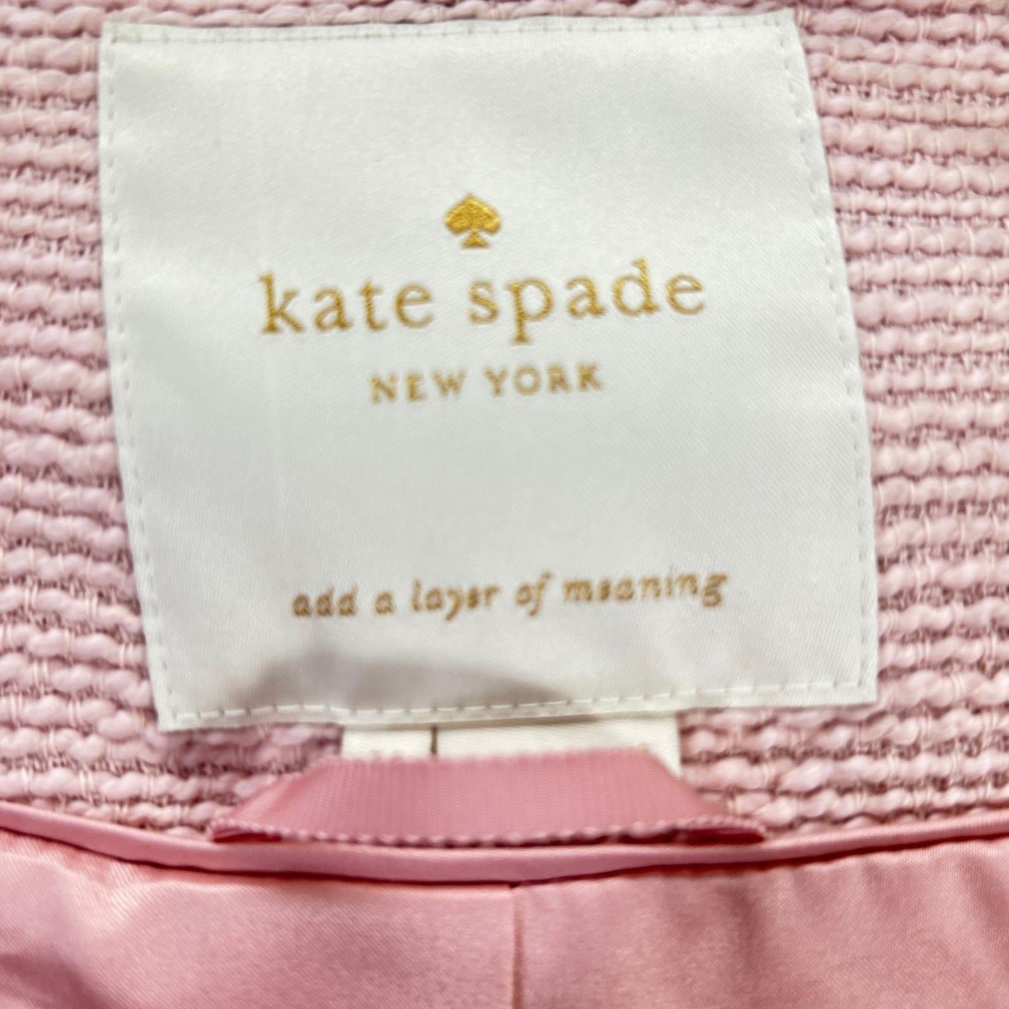 kate spade 凯特丝蓓 OUMU1032 粉色 蝴蝶结 大衣