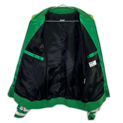 SCHOTT 肖特 782-5152008 绿色 人造丝刺绣夹克 龙虎外套