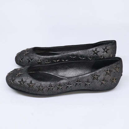 JIMMY CHOO ジミーチュウ 【新品同様】スタースタッズ フラットシューズ シューズ