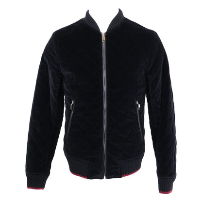 DOLCE&GABBANA ドルチェアンドガッバーナ 【美品/国内正規】G9LN0T FUVG7 ベロア キルティング 中綿入り ブルゾン ジャケット