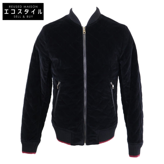 DOLCE&GABBANA ドルチェアンドガッバーナ 【美品/国内正規】G9LN0T FUVG7 ベロア キルティング 中綿入り ブルゾン ジャケット