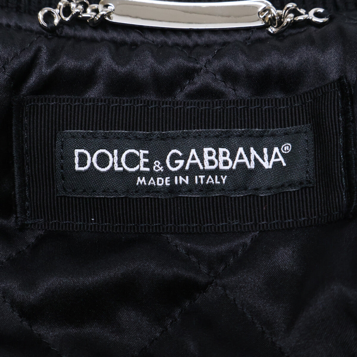 DOLCE&GABBANA ドルチェアンドガッバーナ 【美品/国内正規】G9LN0T FUVG7 ベロア キルティング 中綿入り ブルゾン ジャケット