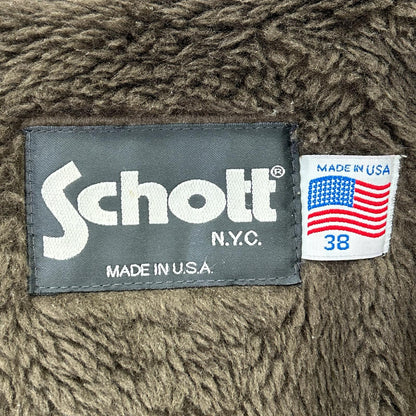 SCHOTT ショット ダークブラウン 641 ボアライナー付き シングルライダースジャケット ジャケット