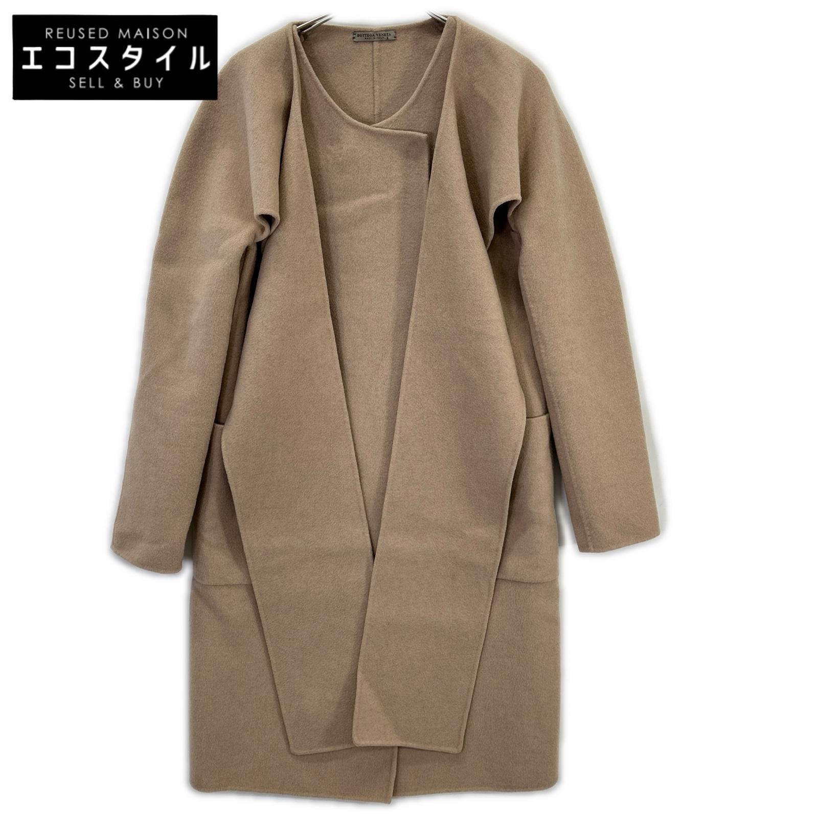 BOTTEGA VENETA ボッテガヴェネタ ライトベージュ 424989 VD0D0 カシミヤ デザインコート コート