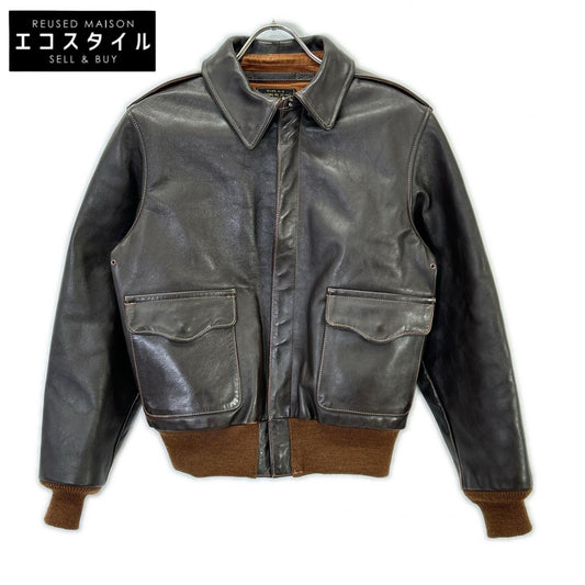 30-1415 A-2 W535 DRAWING BROWN FLIGHT JACKET Jacket 34 Men's