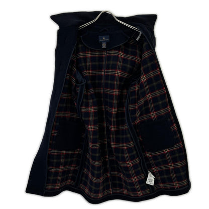 Brooks Brothers 100081190 Navy Wool Lined Check Duffle Coat S