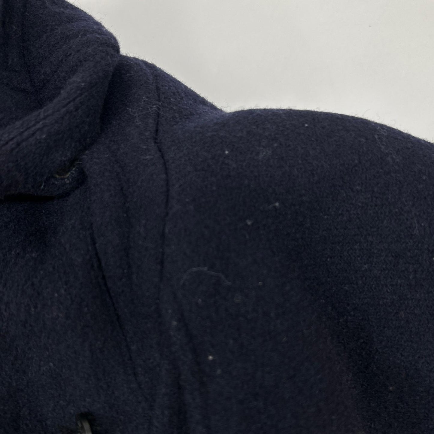 Brooks Brothers 100081190 Navy Wool Lined Check Duffle Coat S