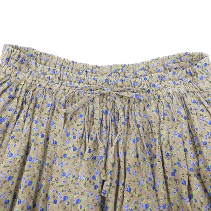 美品 棉质 花朵 半身裙 女士 浅棕色 蓝色 绿色 II 半身裙 II 女士