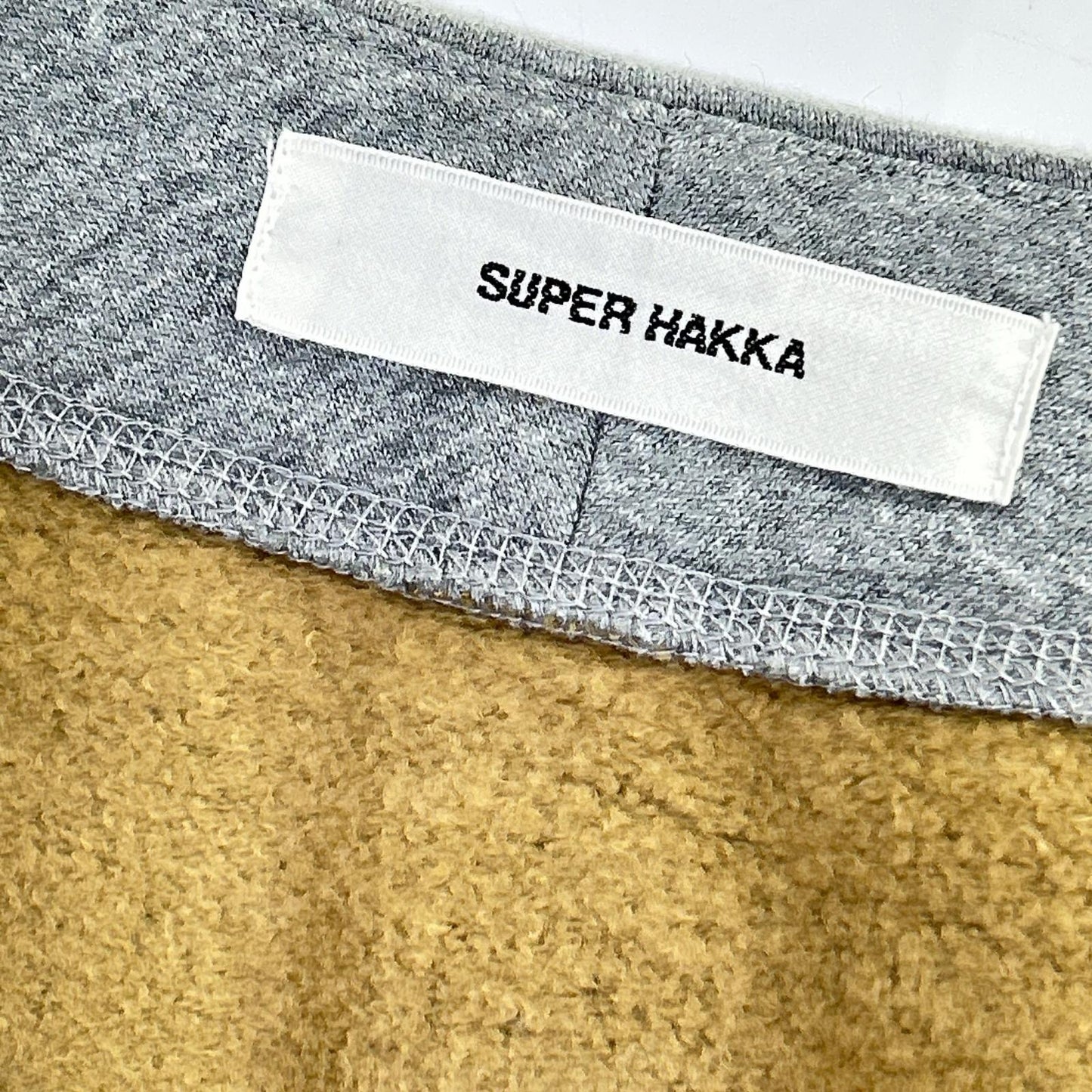 SUPER HAKKA スーパーハッカ グレー 花刺繍 スウェット地 ノーカラー ZIP ブルゾン ジャケット ジャケット