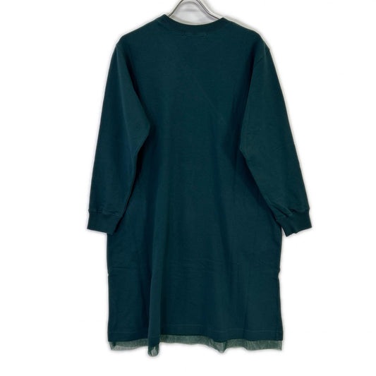 SUPER HAKKA 34920151 Green 40/20 Fleece x 60 Cotton Lawn Garland Anemone Embroidered Dress