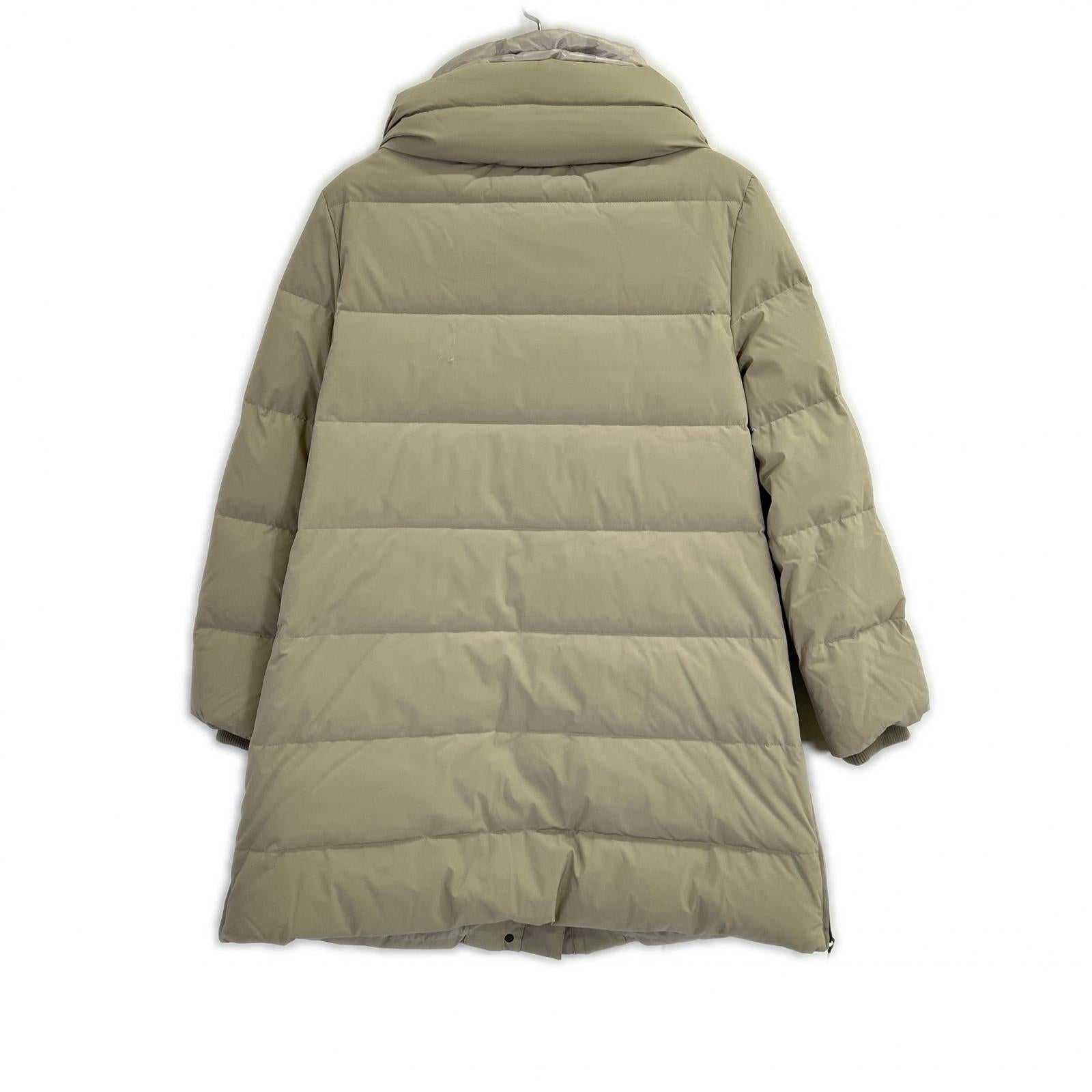 nano universe Beige WHITE GOOSE Stand Collar Middle Nishikawa Down Coat 36