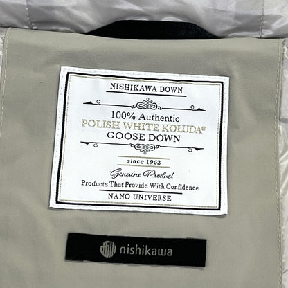 nano universe ナノユニバース ベージュ WHITE GOOSE スタンドミドル 西川ダウン コート