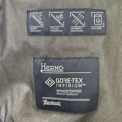 HERNO 赫尔诺 PI123UL 海军蓝 LAMINAR 双层GORE-TEX WINDSTOPPER 连帽夹克 46