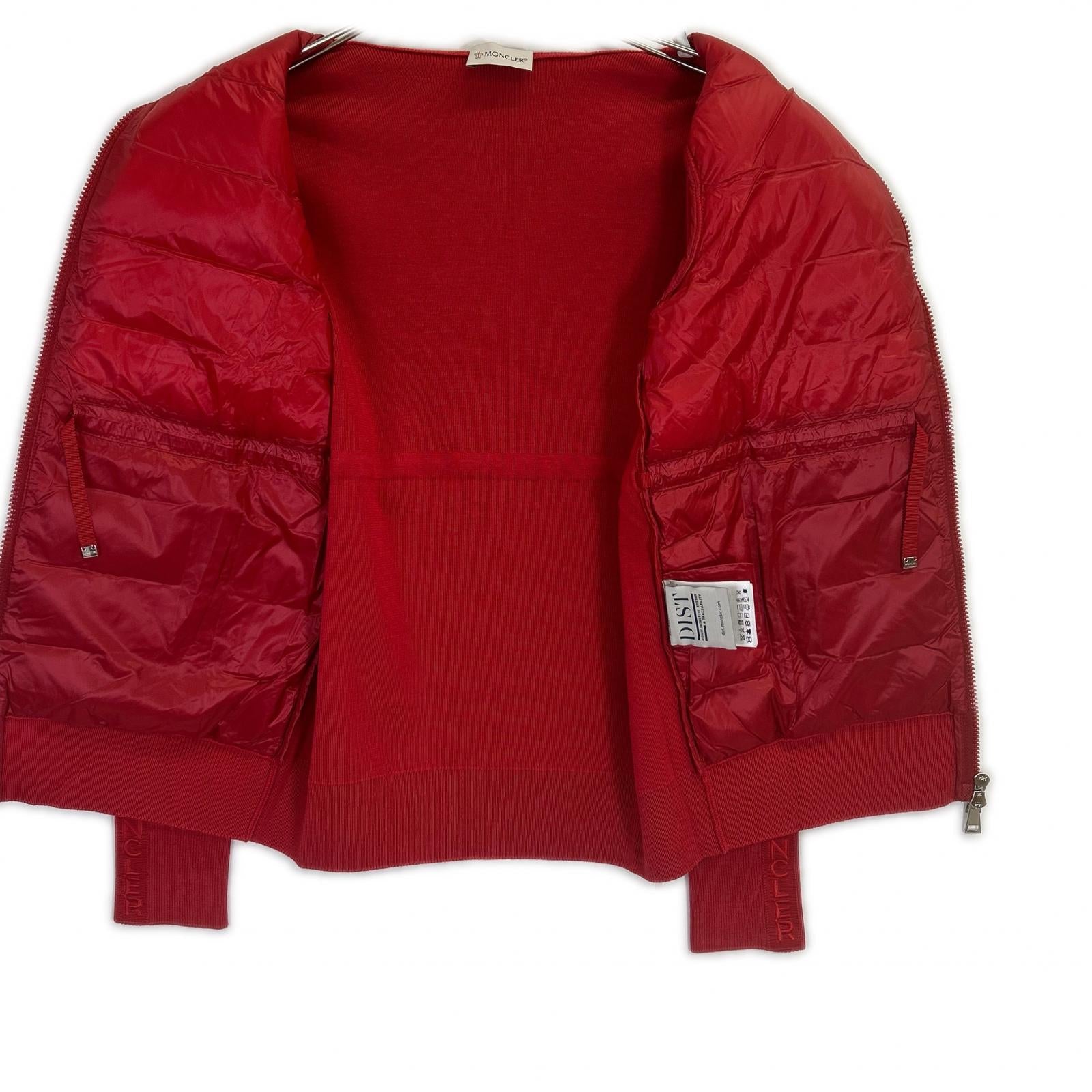 美品 羽绒拼接 TRICOT CARDIGAN 拉链针织夹克 夹克 XS 女士