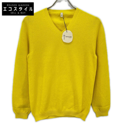 TOYOBOSHI Itoi KARIBA 09IT-EF0003 Yellow 100% Cashmere V-neck Knit Top