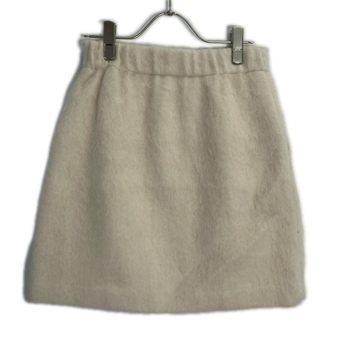 emmi Emmi 13WFS245047 White Wool Shaggy Mini Skirt