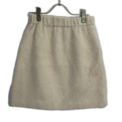 emmi Emmi 13WFS245047 White Wool Shaggy Mini Skirt
