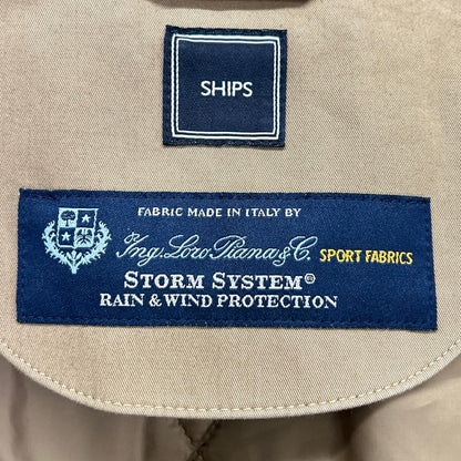SHIPS 浅褐色 Loro Piana 面料 内胆 大衣 翻领风衣
