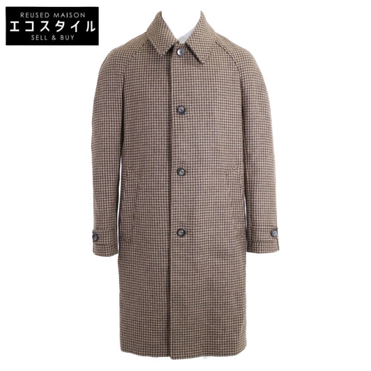 HERNO ヘルノ 新品同様 国内正規 25年製 CA000210U-33460-7780 ハウンドトゥース ステンカラー コート