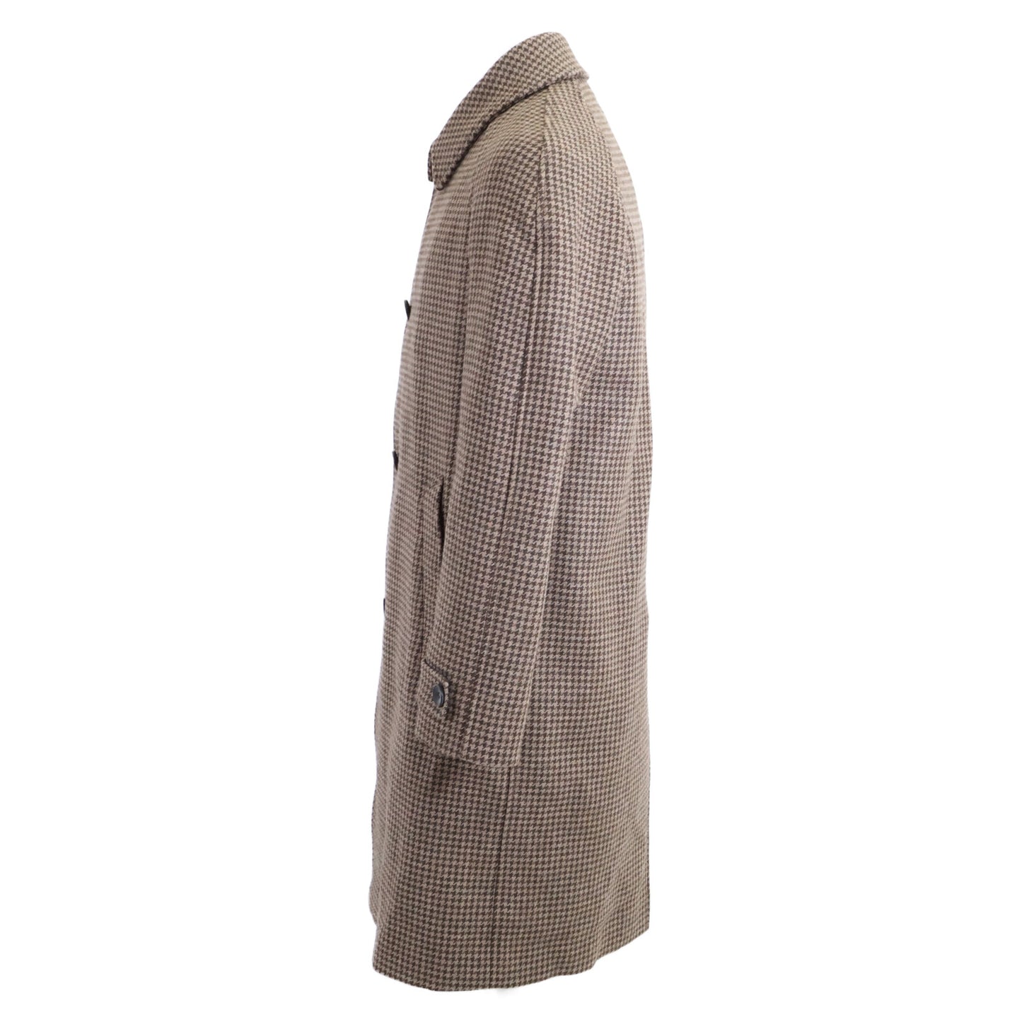 HERNO ヘルノ 新品同様 国内正規 25年製 CA000210U-33460-7780 ハウンドトゥース ステンカラー コート 46