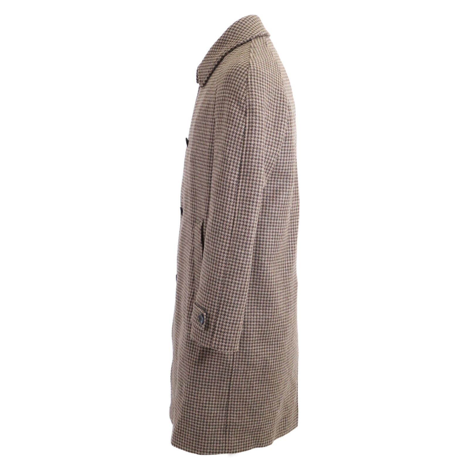 HERNO ヘルノ 新品同様 国内正規 25年製 CA000210U-33460-7780 ハウンドトゥース ステンカラー コート 46