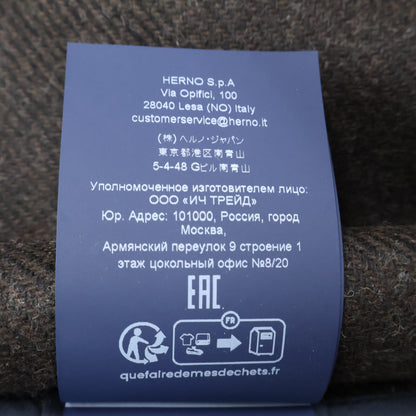 HERNO ヘルノ 新品同様 国内正規 25年製 CA000210U-33460-7780 ハウンドトゥース ステンカラー コート