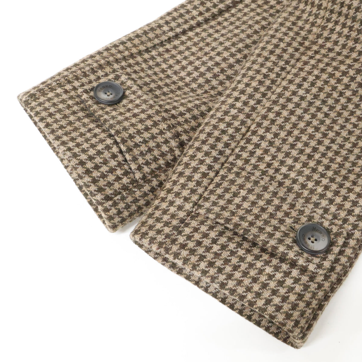 HERNO ヘルノ 新品同様 国内正規 25年製 CA000210U-33460-7780 ハウンドトゥース ステンカラー コート