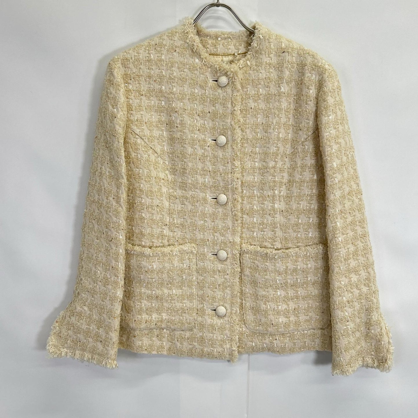 BEIGE ベイジ 23SS アイボリー MONGE ノーカラージャケット ジャケット
