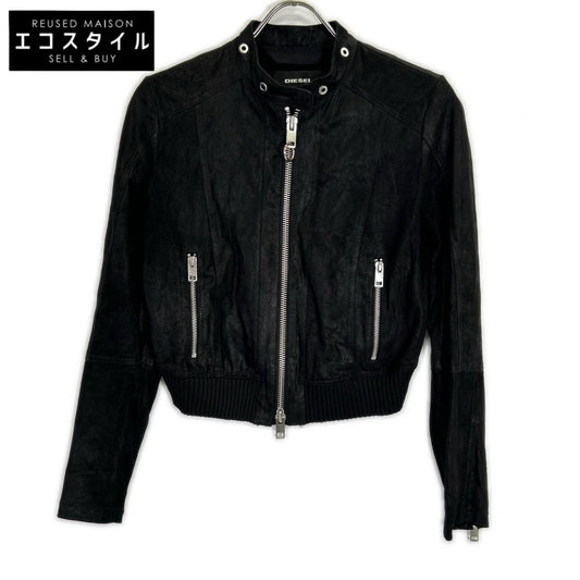 DIESEL ディーゼル ブラック ラムレザー ラーダース ブルゾン ジャケット