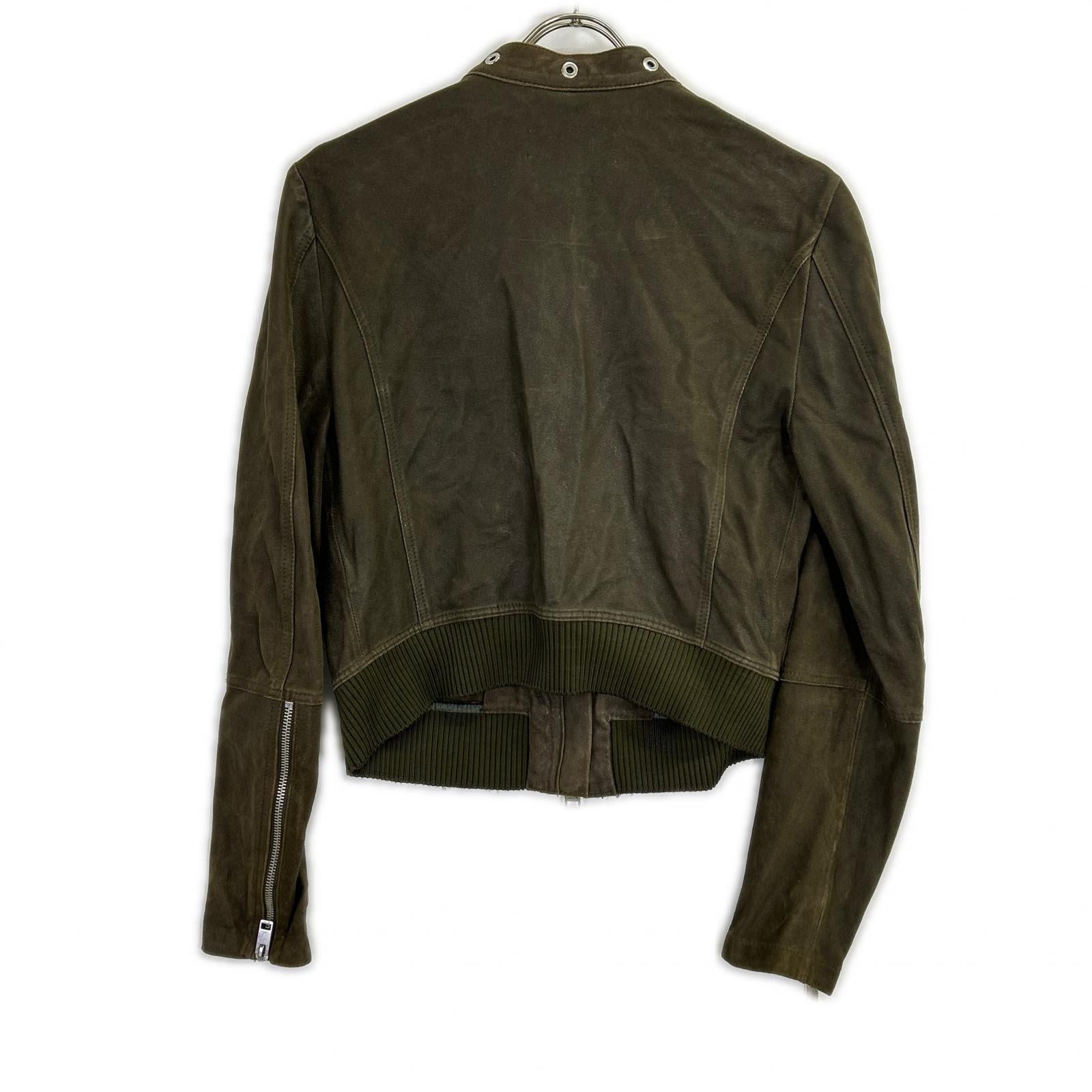 DIESEL ディーゼル カーキ ラムレザー ラーダース ブルゾン ジャケット