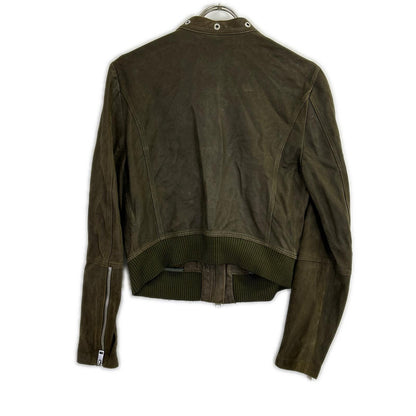 DIESEL ディーゼル カーキ ラムレザー ラーダース ブルゾン ジャケット