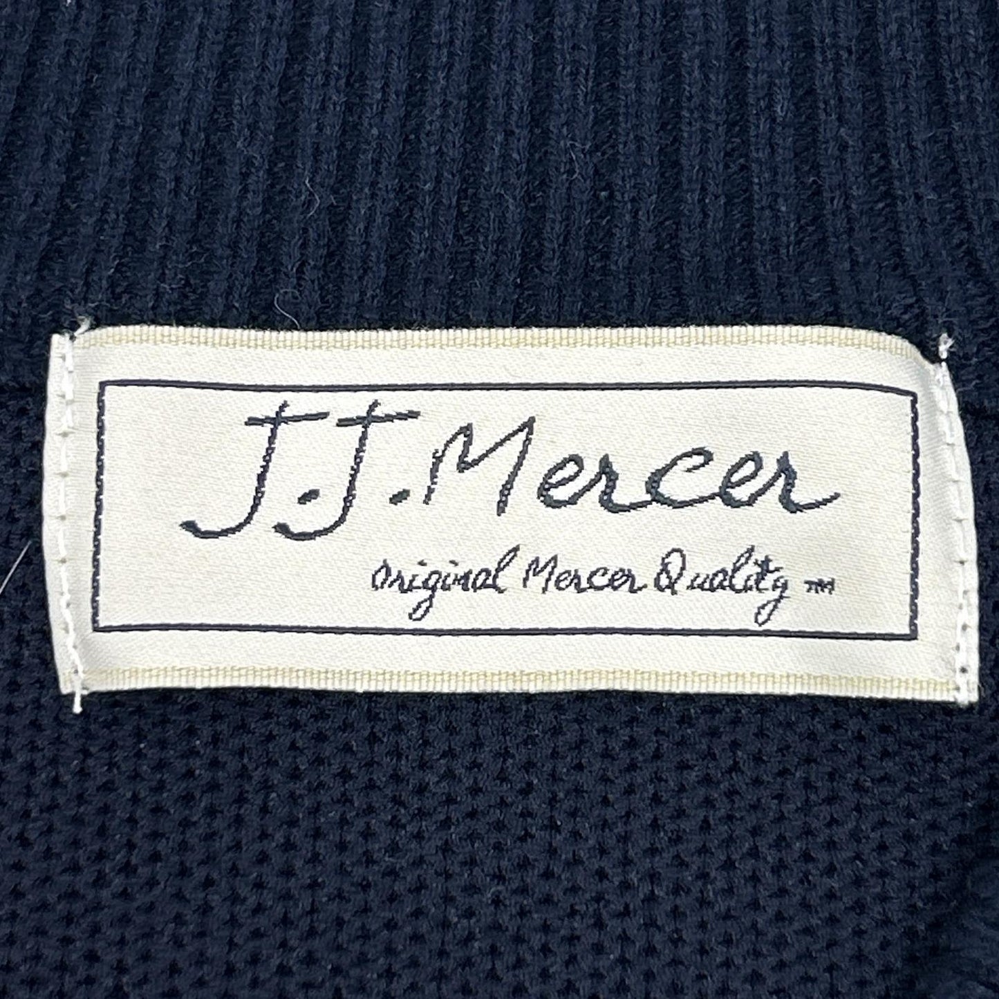 J.J.Mercer ジェイジェイマーサー ﾈｲﾋﾞｰ SOUTH WIMBLEDO Vﾈｯｸ ﾆｯﾄﾌﾟﾙｵｰﾊﾞｰ トップス F