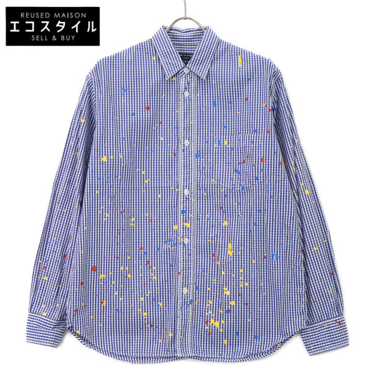 COMMEdesGARCONS HOMME コムデギャルソンオム 【美品】HD-B015 ギンガムチェック ペイント加工 長袖シャツ トップス