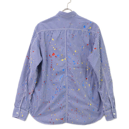 COMME des GARCONS HOMME 川久保玲 HOMME 【美品】HD-B015 府绸格纹 印花长袖衬衫 上衣