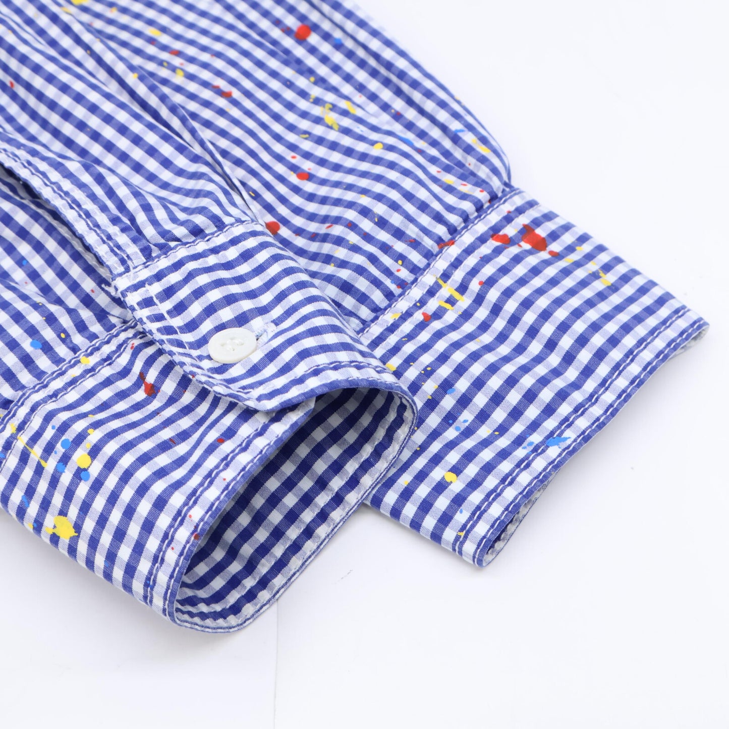 COMME des GARCONS HOMME 川久保玲 HOMME 【美品】HD-B015 府绸格纹 印花长袖衬衫 上衣
