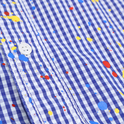 COMME des GARCONS HOMME 川久保玲 HOMME 【美品】HD-B015 府绸格纹 印花长袖衬衫 上衣