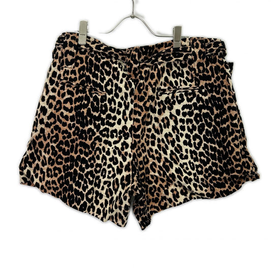 GANNI Black x Yellow Leopard Print Shorts Bottoms