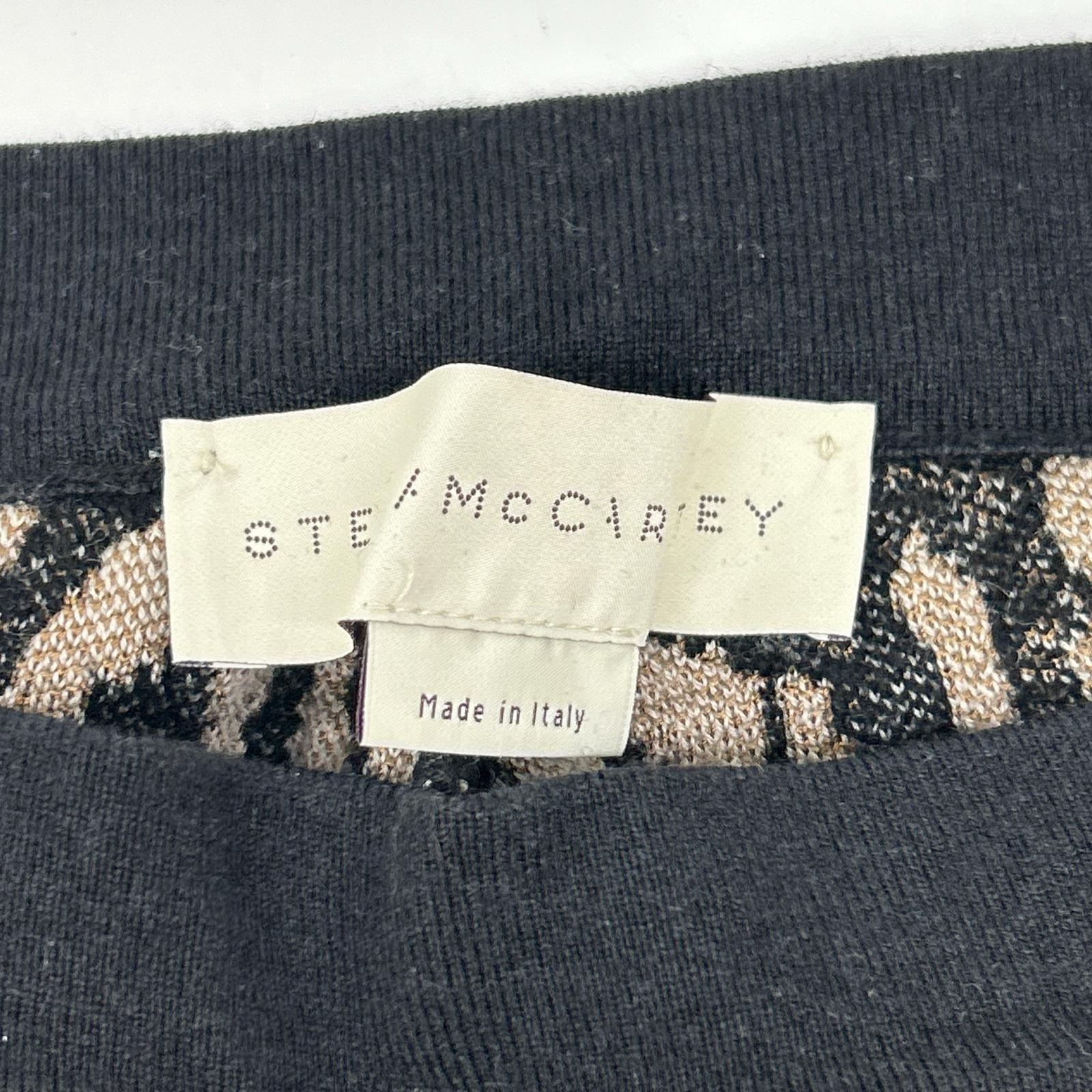 STELLA McCARTNEY ステラマッカートニー 431515 ブラック×ブラウン レオパード柄 ニット セミフレアパンツ ボトムス