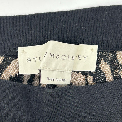 STELLA McCARTNEY ステラマッカートニー 431515 ブラック×ブラウン レオパード柄 ニット セミフレアパンツ ボトムス