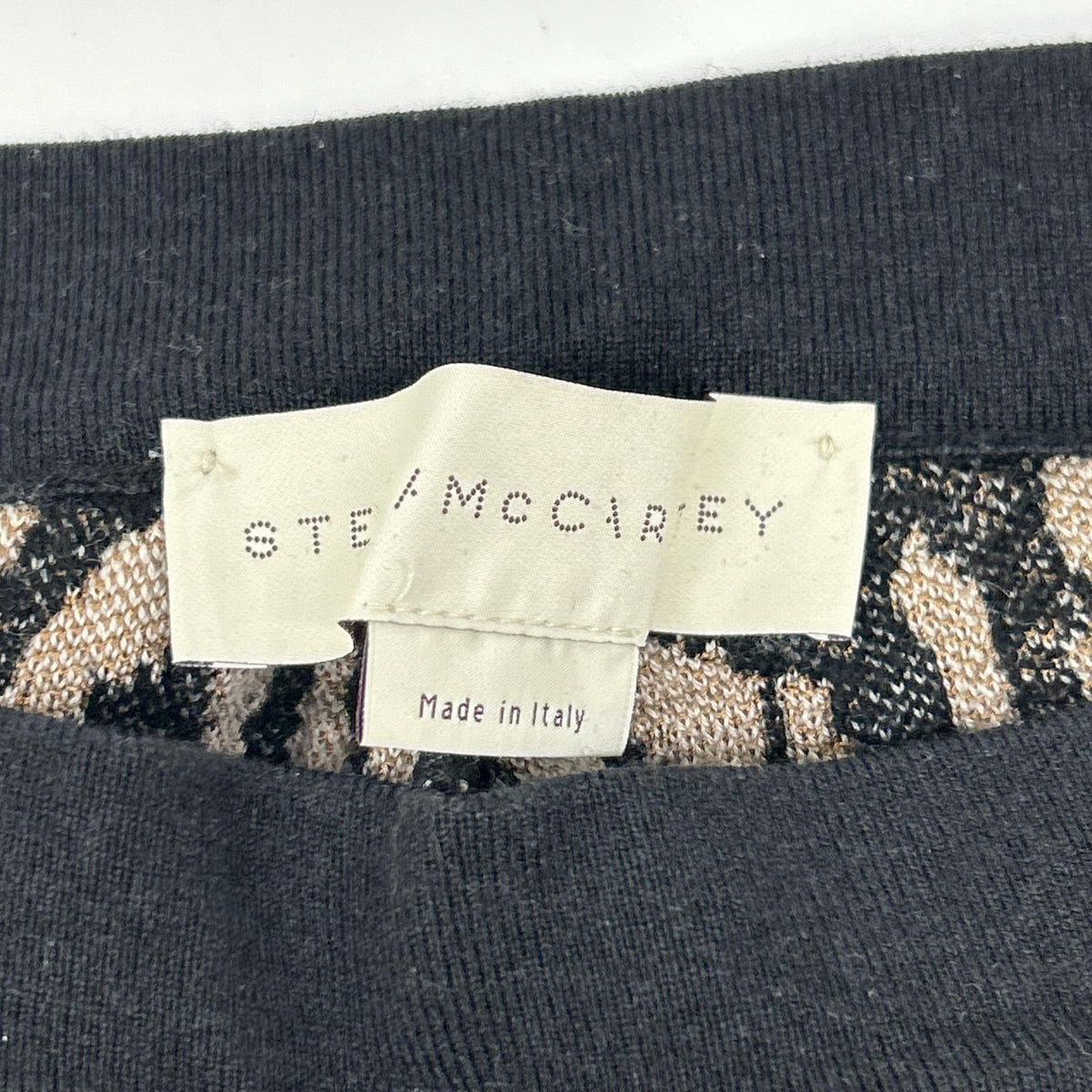 STELLA McCARTNEY ステラマッカートニー 431515 ブラック×ブラウン レオパード柄 ニット セミフレアパンツ ボトムス