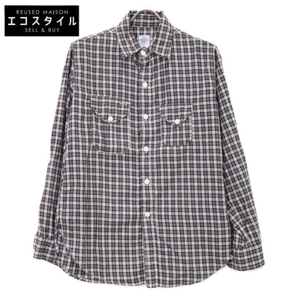 POST OVERALLS 后片整体 【美品】格纹 橡子型口袋 长袖衬衫 上衣