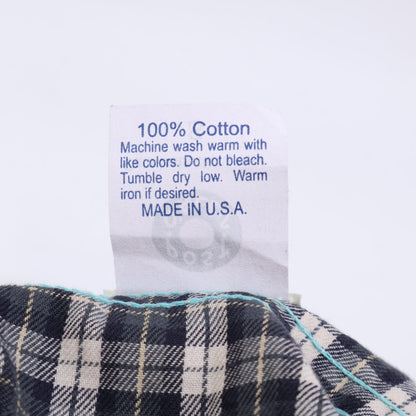 POST OVERALLS 后片整体 【美品】格纹 橡子型口袋 长袖衬衫 上衣