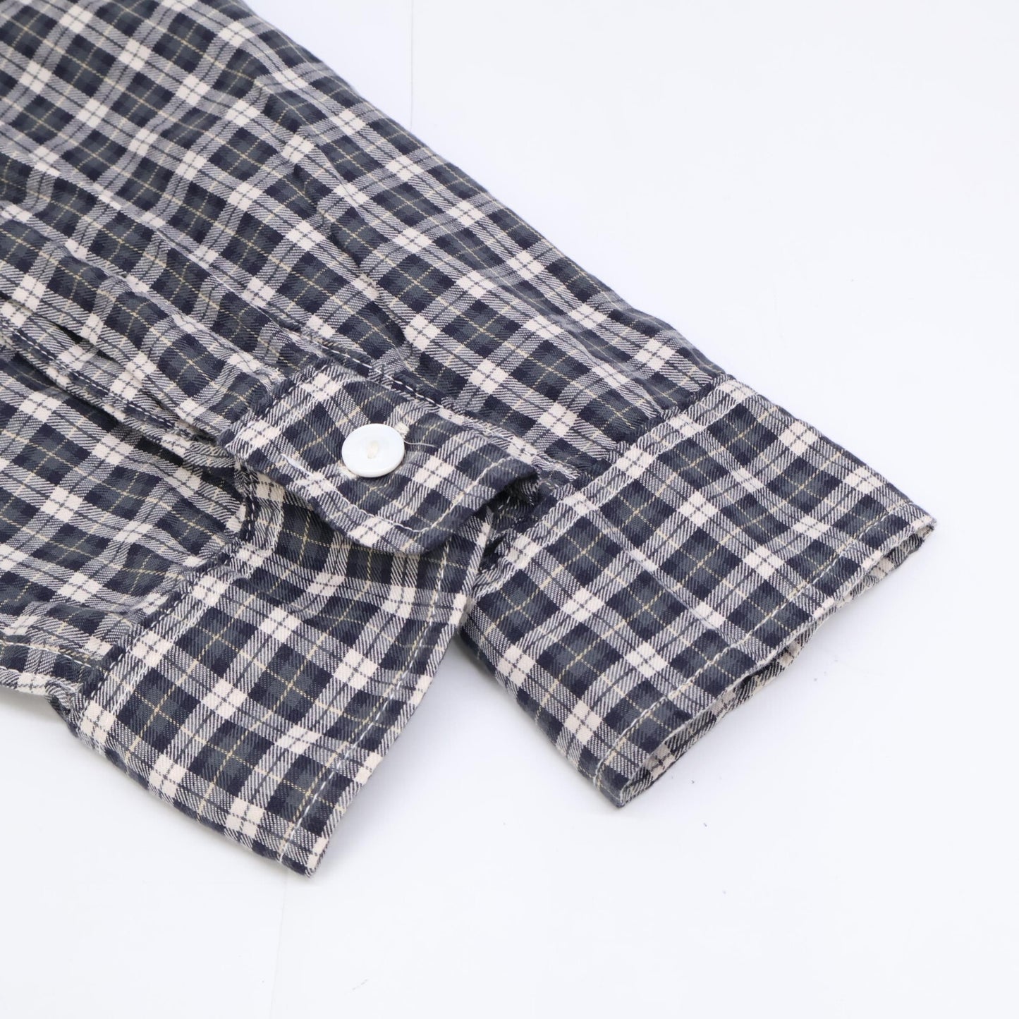 POST OVERALLS 后片整体 【美品】格纹 橡子型口袋 长袖衬衫 上衣