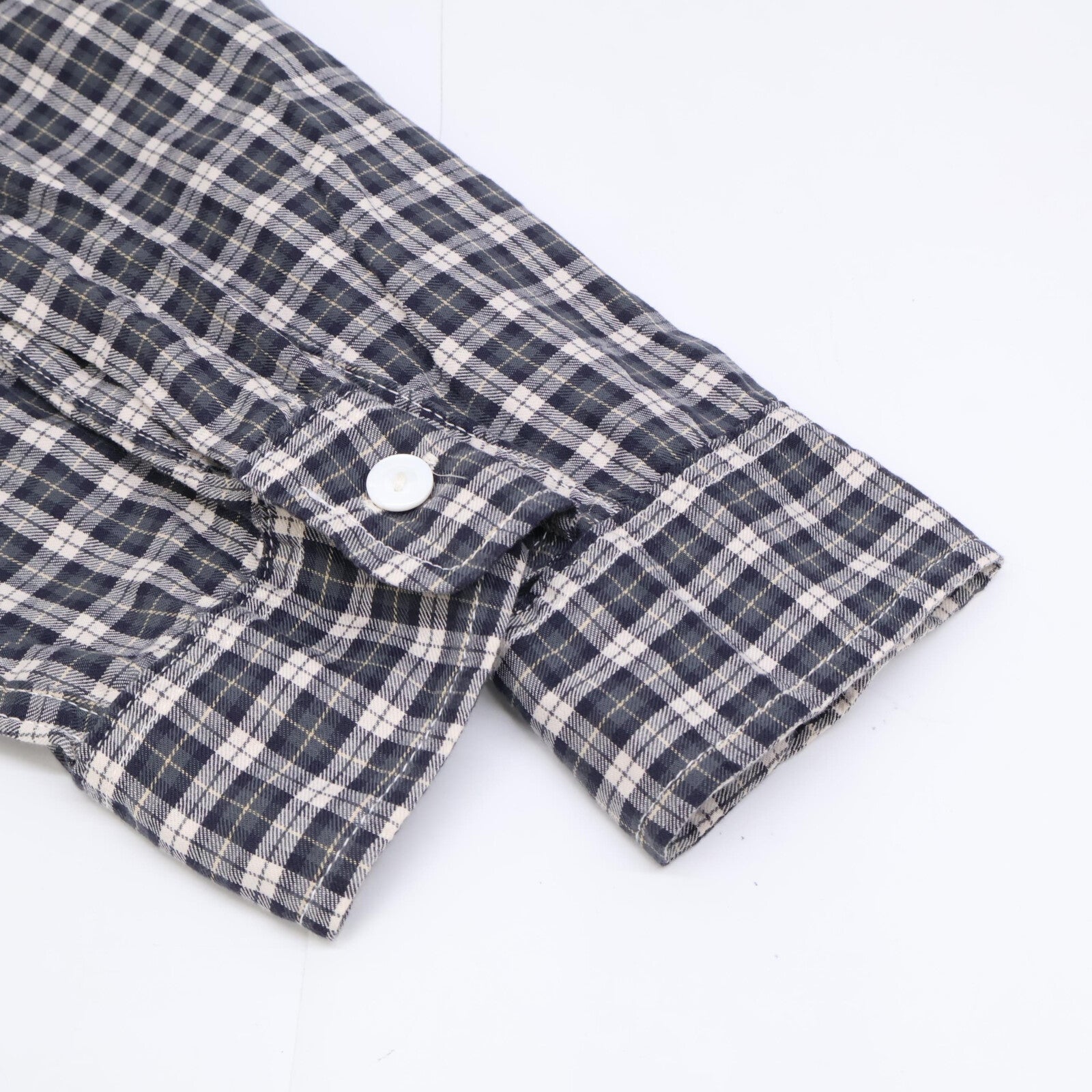 POST OVERALLS 后片整体 【美品】格纹 橡子型口袋 长袖衬衫 上衣