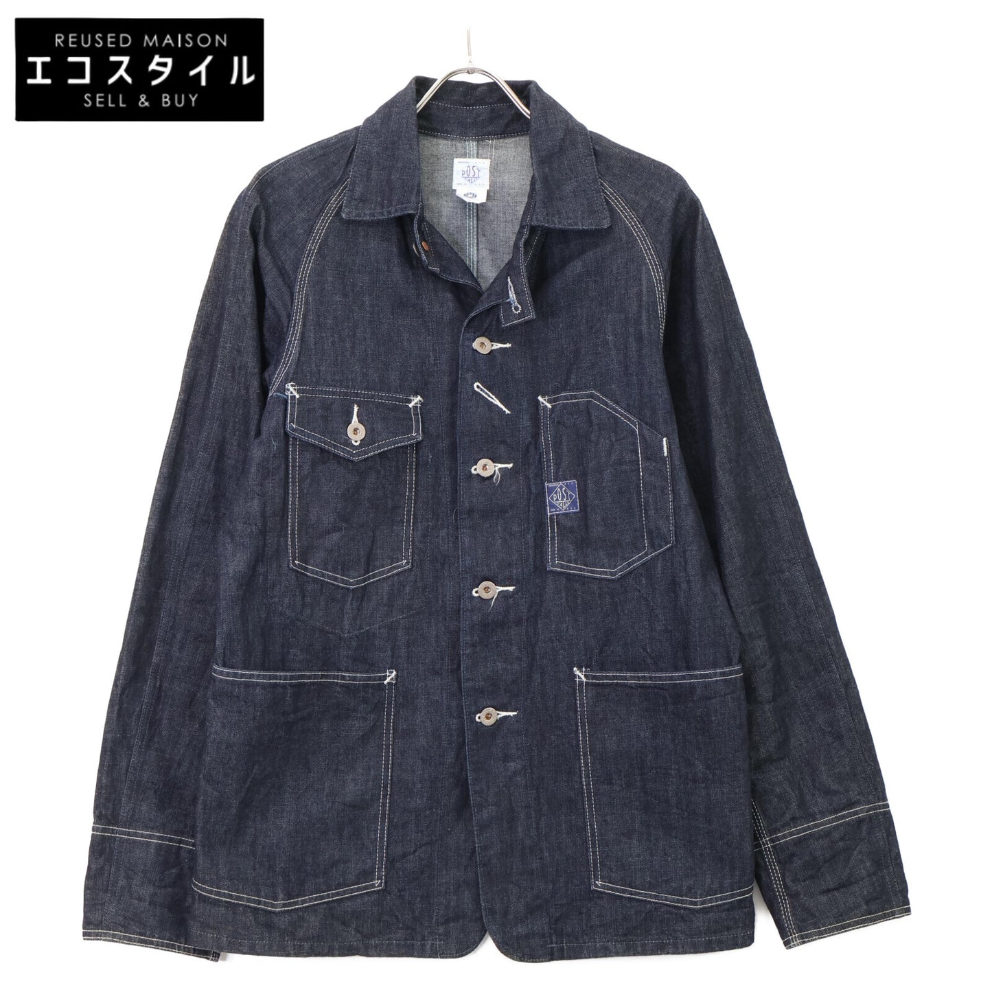 POST OVERALLS 【Excellent Condition】Made in USA Engineer's JKT Denim Coverall Jacket
