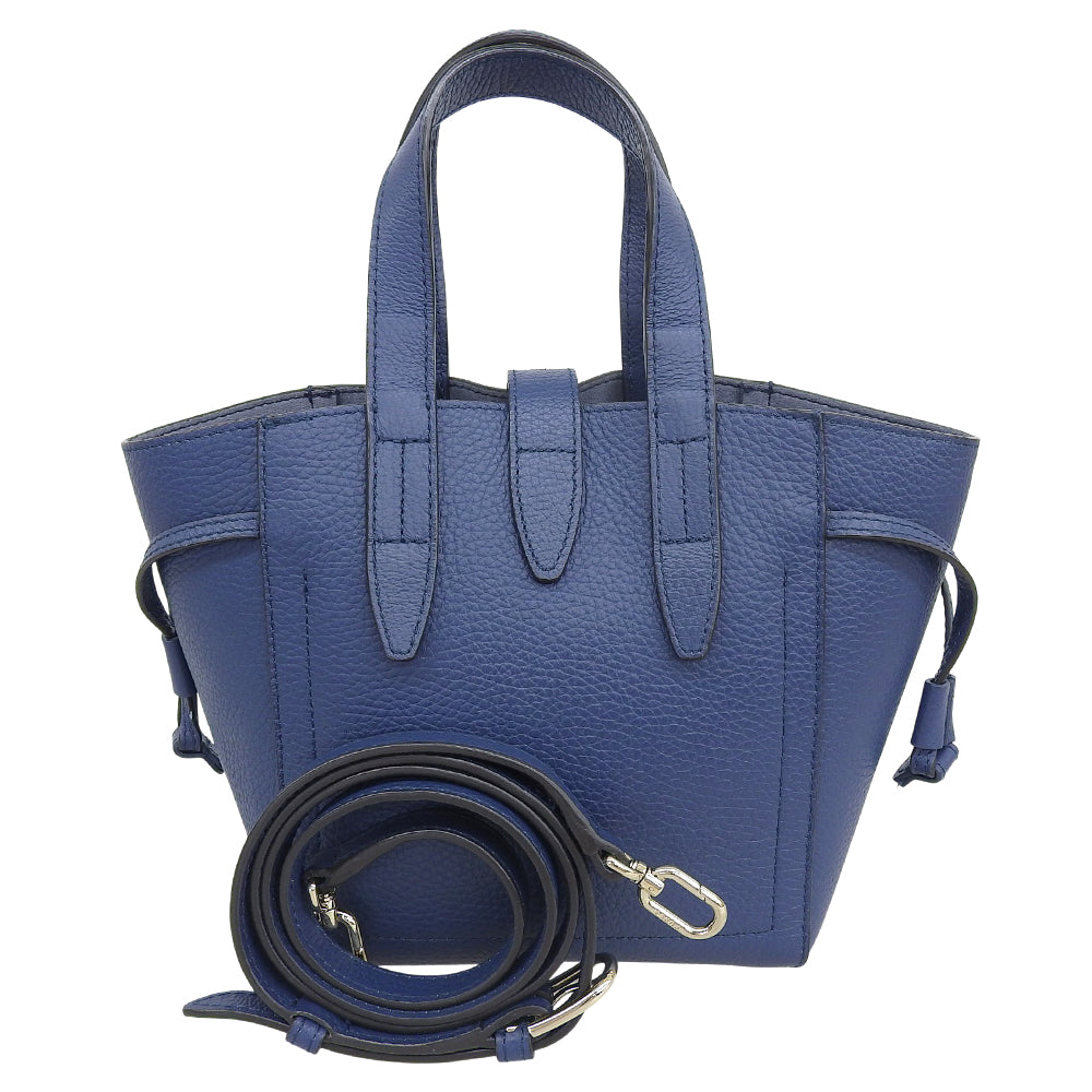FURLA フルラ 美品 NET MINI 2WAY ハンドバッグ ショルダーバッグ レディース ブルー BASRFUA HSF000 ハンドバッグ