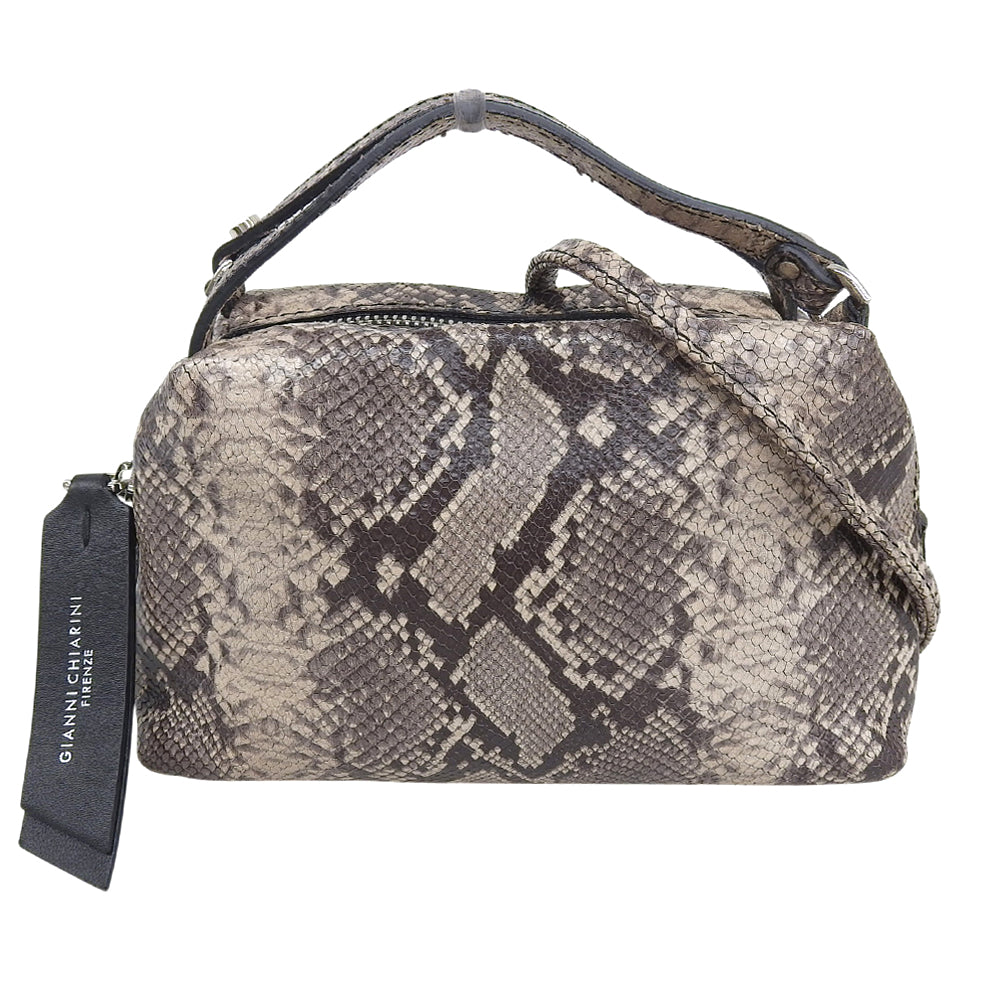 GIANNICHIARINI ジャンニキアリーニ 美品 ALIFA S パイソン 2WAY ハンドバッグ ショルダーバッグ レディース ベージュ系 561 ハンドバッグ