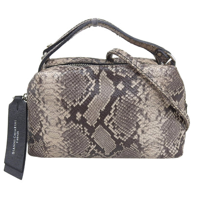 GIANNICHIARINI ジャンニキアリーニ 美品 ALIFA S パイソン 2WAY ハンドバッグ ショルダーバッグ レディース ベージュ系 561 ハンドバッグ