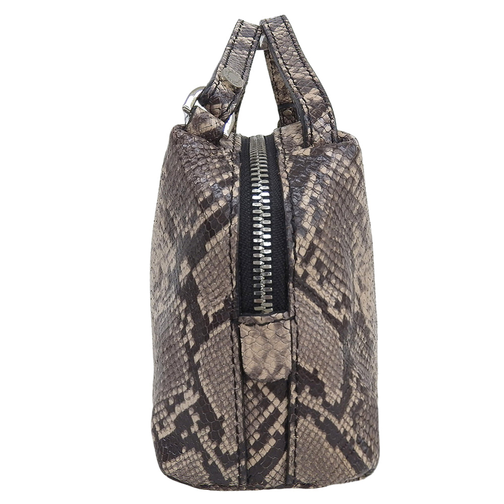 GIANNICHIARINI ジャンニキアリーニ 美品 ALIFA S パイソン 2WAY ハンドバッグ ショルダーバッグ レディース ベージュ系 561 ハンドバッグ